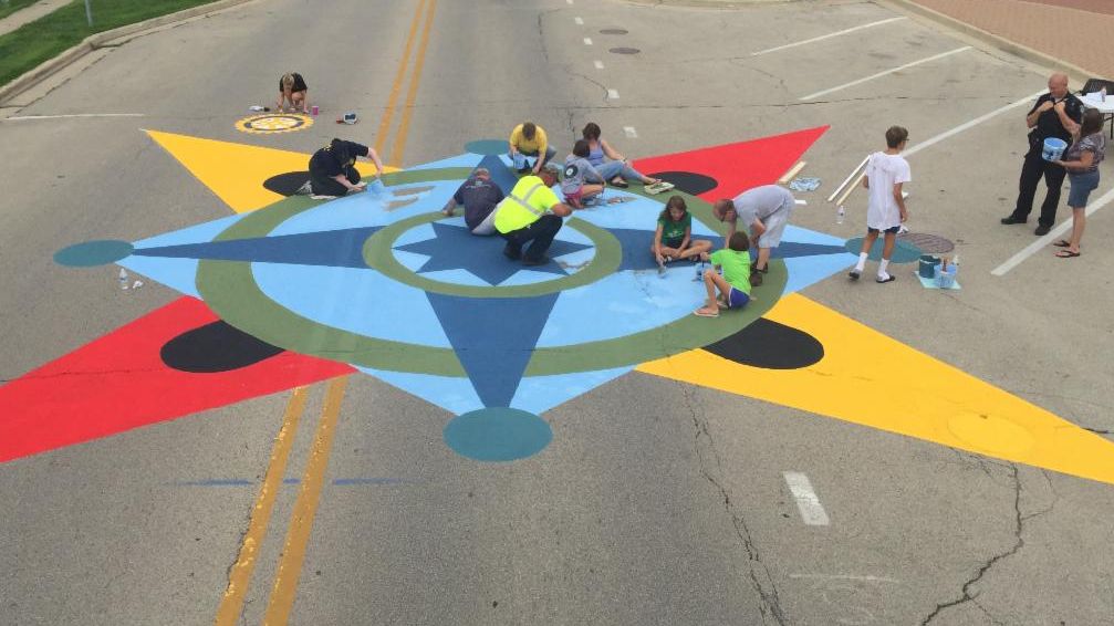 Street Scape Painting on River Street