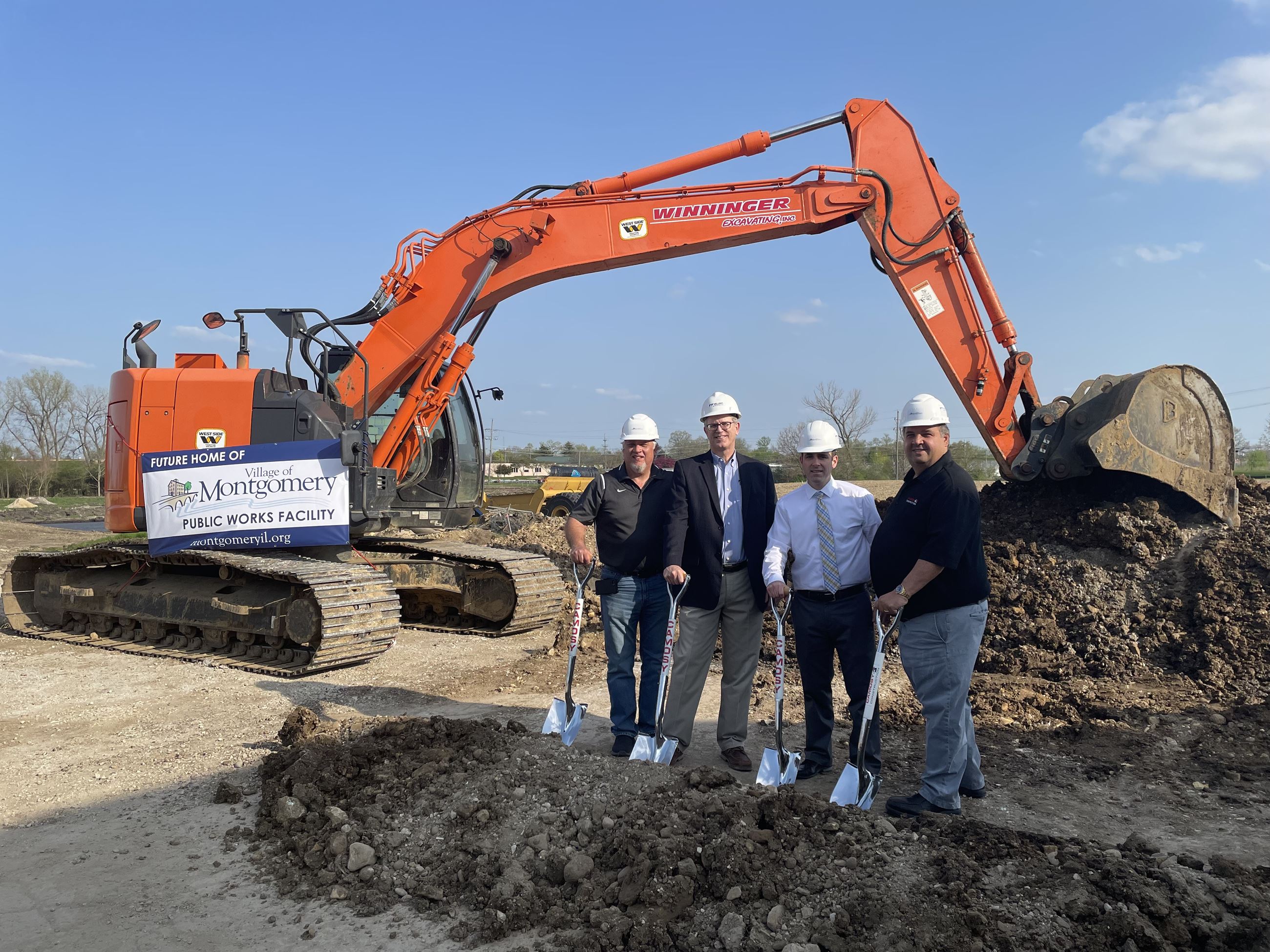 Groundbreaking for Public Works featuring Mayor, Camosy and Williams 