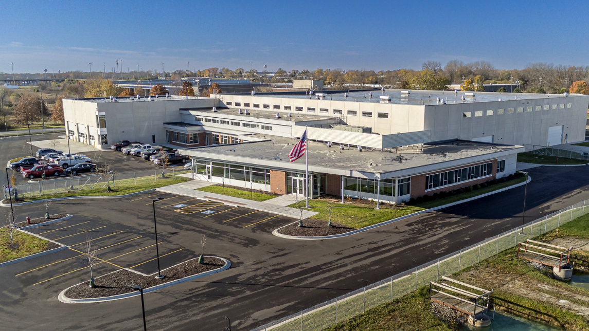 Aerial View of the Public Works Building
