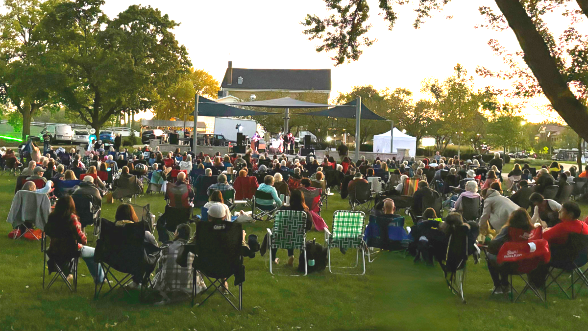 Guests Watching a Concert in the Park